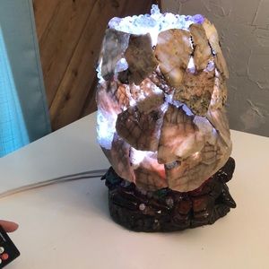 Herkimer- Garnet - Amethyst Handcrafted Lamp